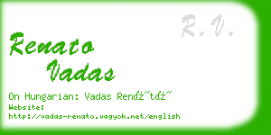 renato vadas business card